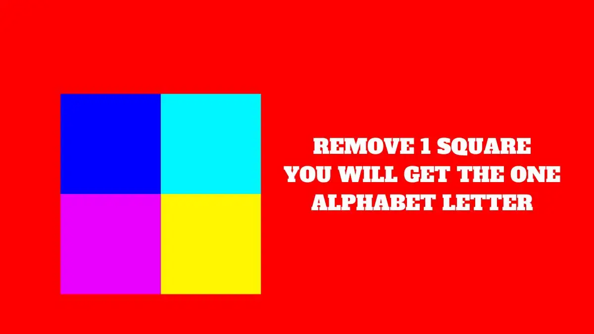 Brain Teaser For Geniuses: Only Genius Can Find the Correct Alphabet by Removing 1 Square in this Image in 7 Secs