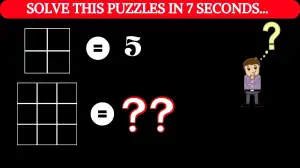 Brain Teaser IQ Test: Only Genius Can Solve the Puzzle in 7 Secs