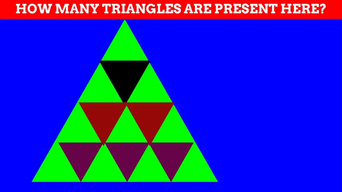 Brain Teaser Logic Puzzle: 99% Will Fail To Find How Many Triangles are present in this Image in 9 Seconds