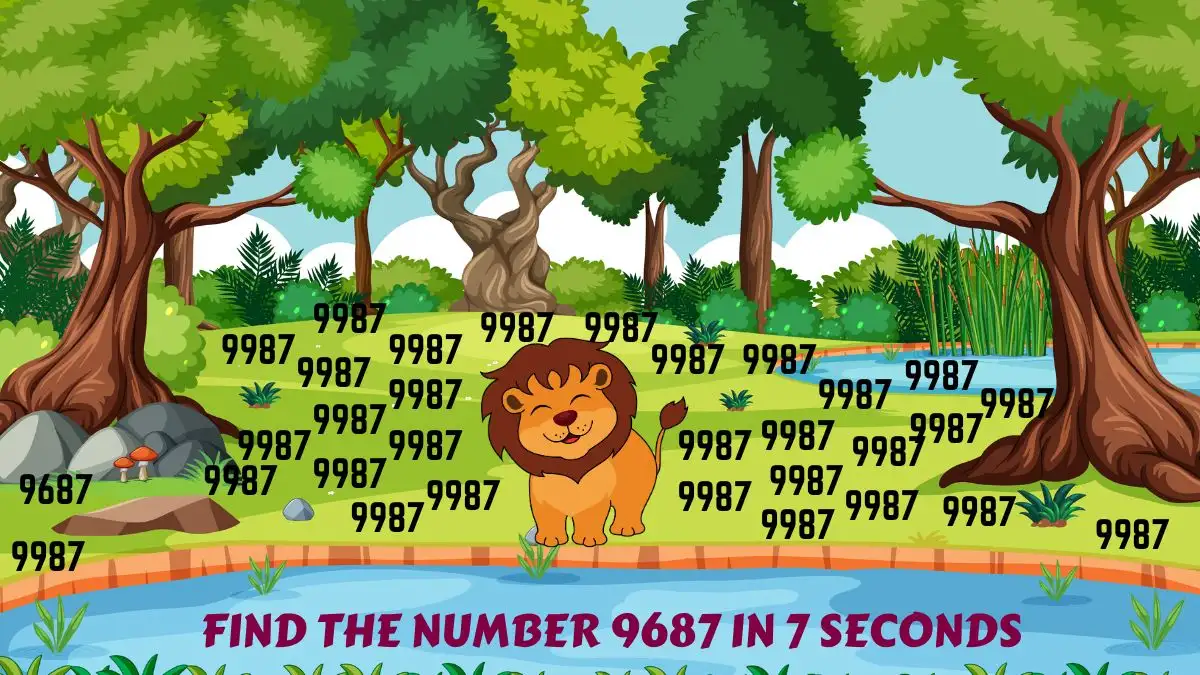 Number Illusion Brain Test: Only High IQ Geniuses can Find the Hidden Number 9687 in 7 Secs. Can You?