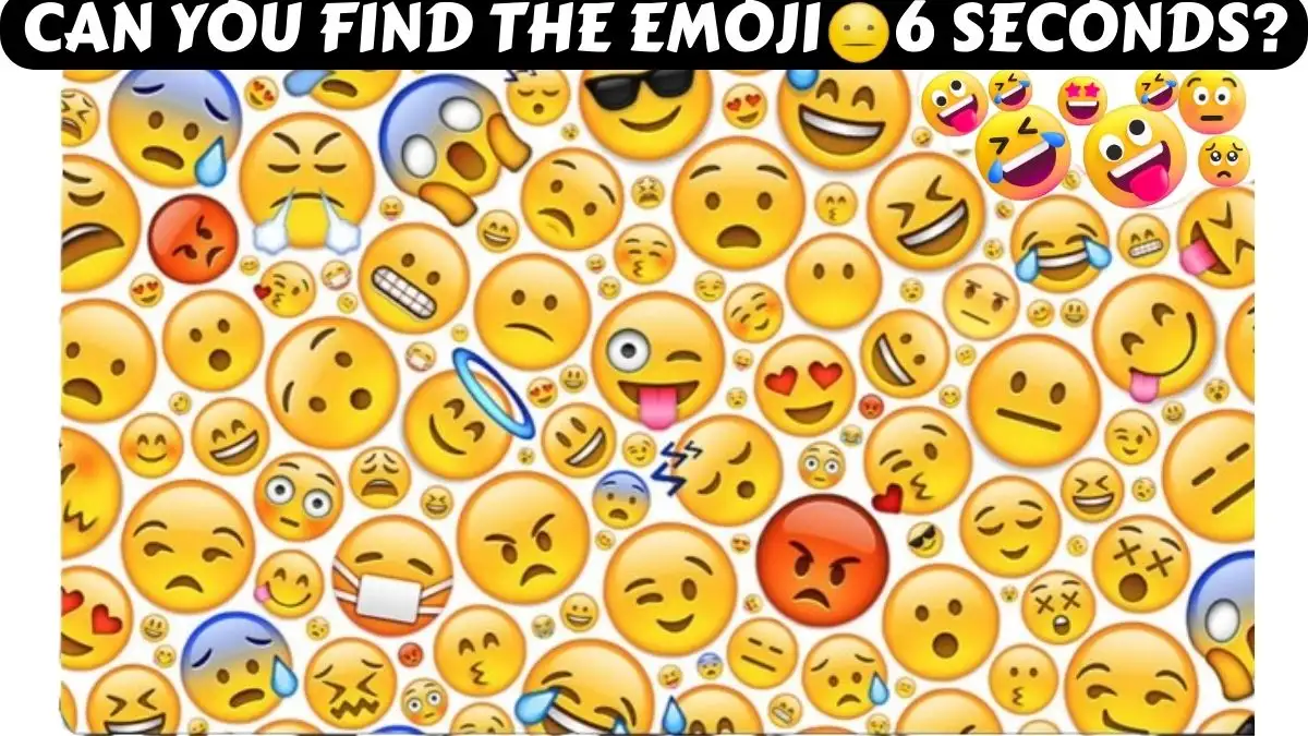 Observation Find it Out: You have 20/20 vision if you can spot the Neutral Face Emoji in this Image in 6 seconds!