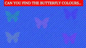 Observation Visual Test: Only Extra Sharp Eyes Can Find the Correct Butterfly Color in this Picture in 15 Secs