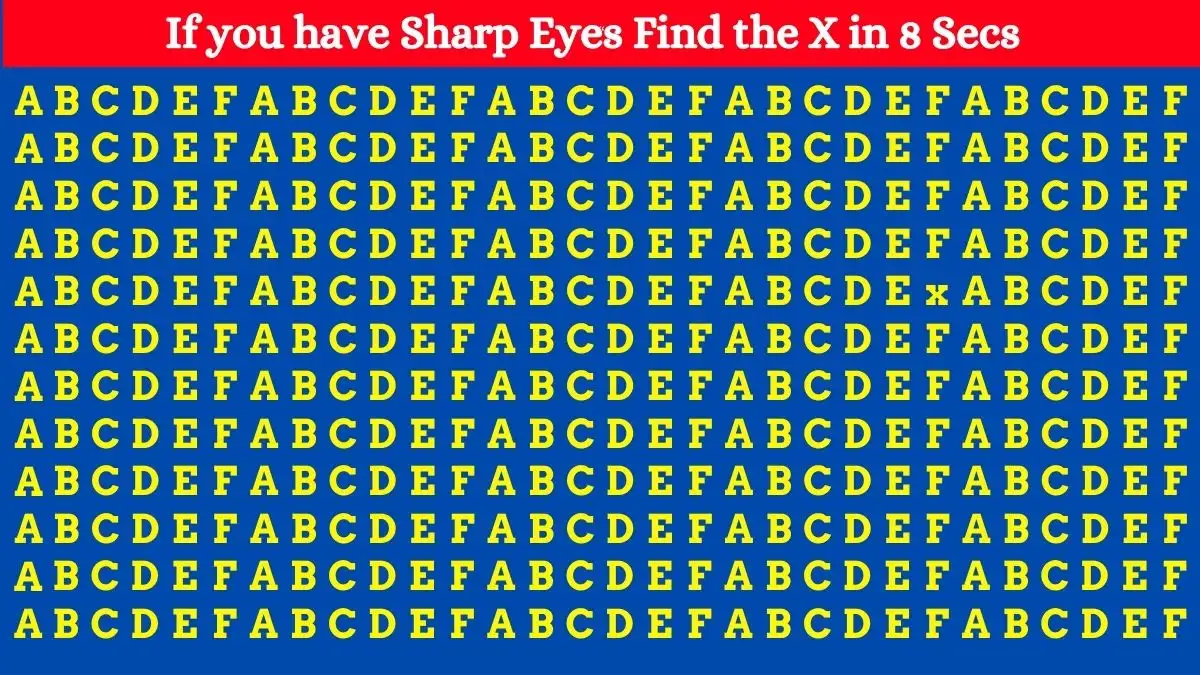 Optical Illusion Eye Test: If you have Sharp Eyes Find the X in 8 Secs