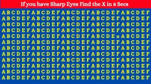 Optical Illusion Eye Test: If you have Sharp Eyes Find the X in 8 Secs