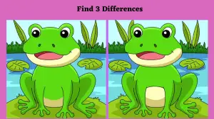 Optical Illusion Spot the Difference Picture Puzzle: Only the sharpest minds can find 3 differences between the Frog Images in 9 seconds!