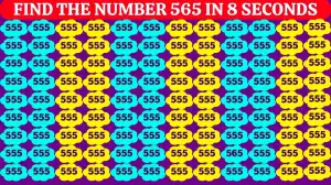 Optical Illusion to Test Your IQ: Only 2% Can Spot the Number 565 among 555 in 8 Secs