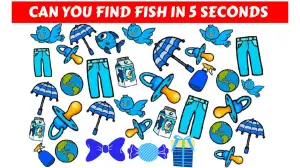 Optical Illusion Vision Test:  You are a brilliant observer if you can spot the Hidden Fish in 5 seconds.