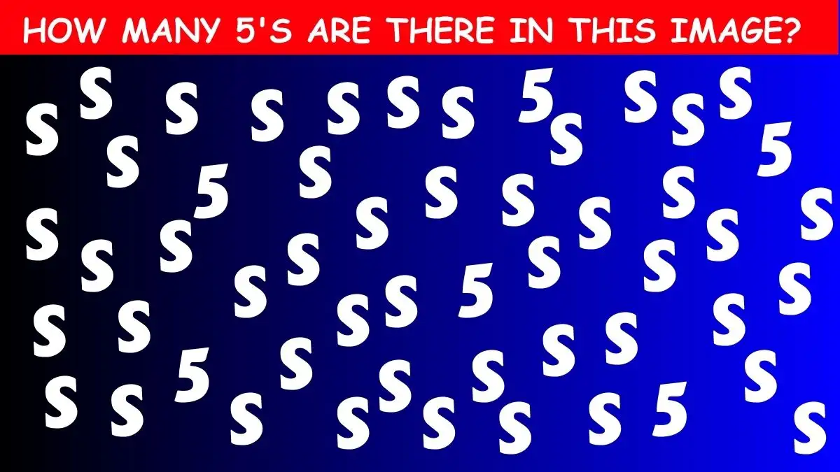 Puzzle for IQ Test: Only Extra Sharp Eyes Can Find How Many 5's are there in this Image in 7 Secs