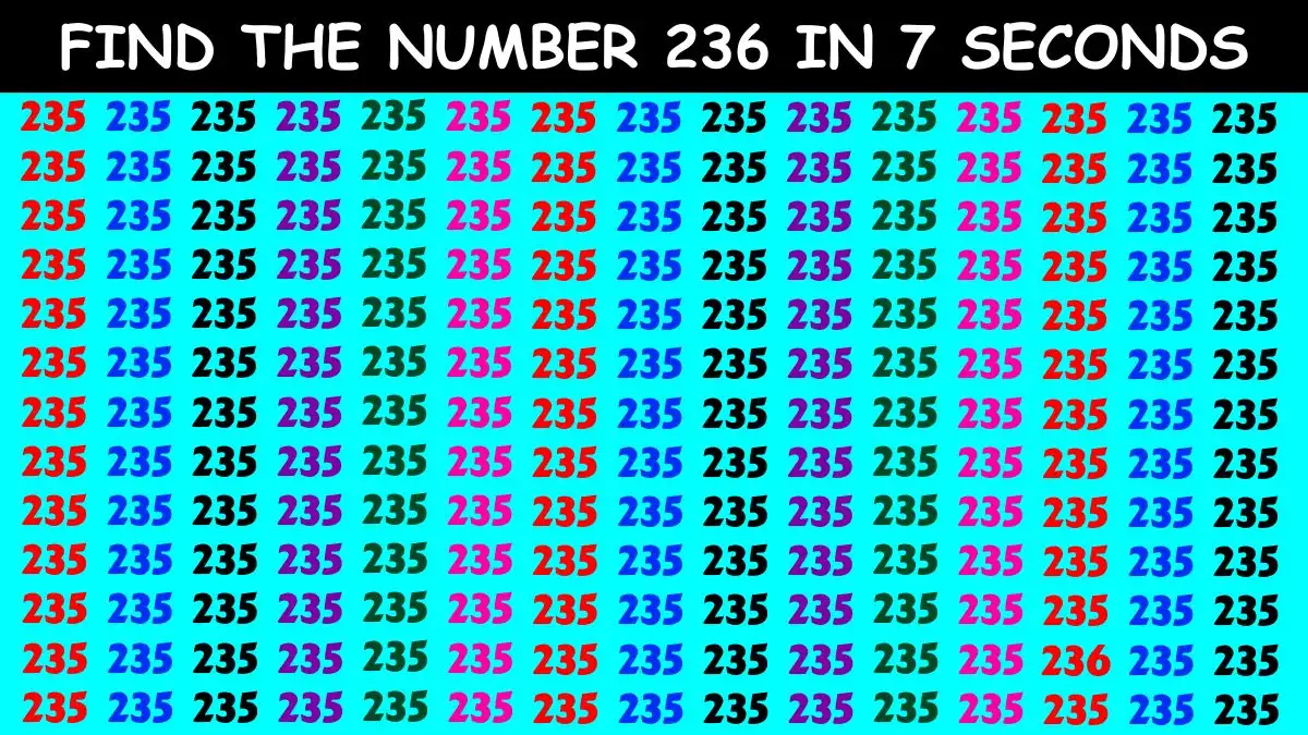 Sharp Vision Quest: Can You Discover the Secret 236 in Just 9 Seconds?