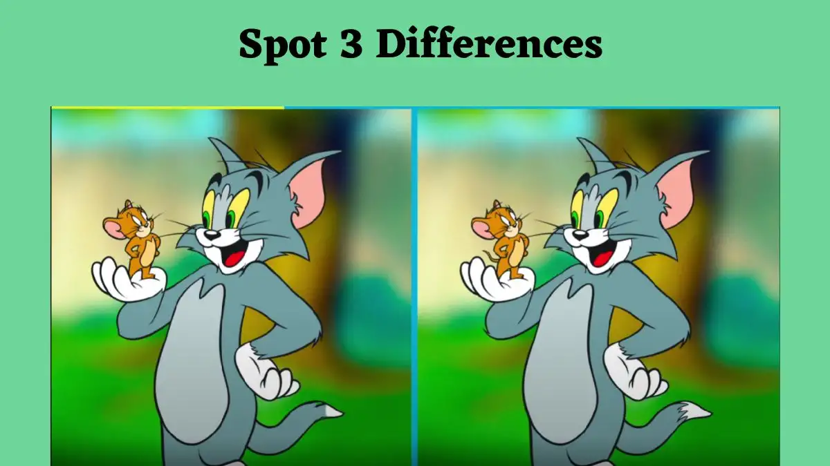 Spot the Difference Game: Only razor sharp eyes can spot 3 differences between the Tom and Cherry pictures in 14 seconds!