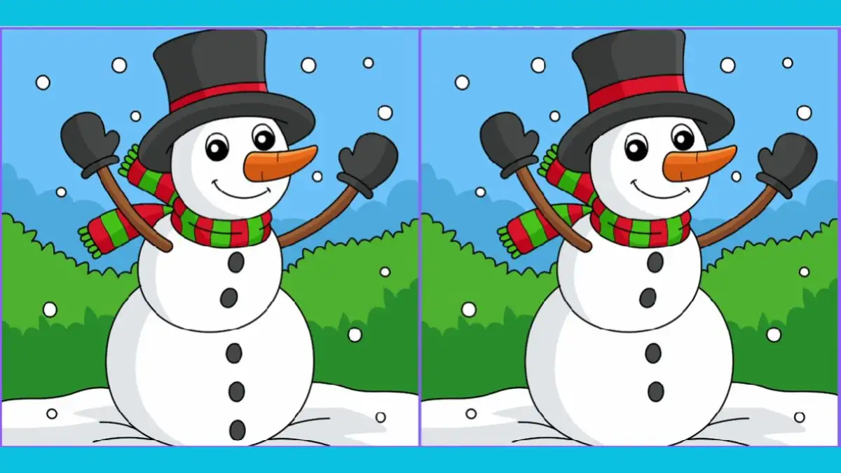 Spot the Difference Game: Only the sharpest pair of eyes can spot 3 differences between the snowman pictures in 10 seconds!