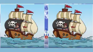 Spot the Difference Picture Puzzle: Only a legend can spot 3 differences between the Pirate Pictures in 12 seconds!