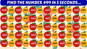 Observation Brain Test: 99% Will Fail to Find the Number 499 in this Fruit Image in 5 Secs