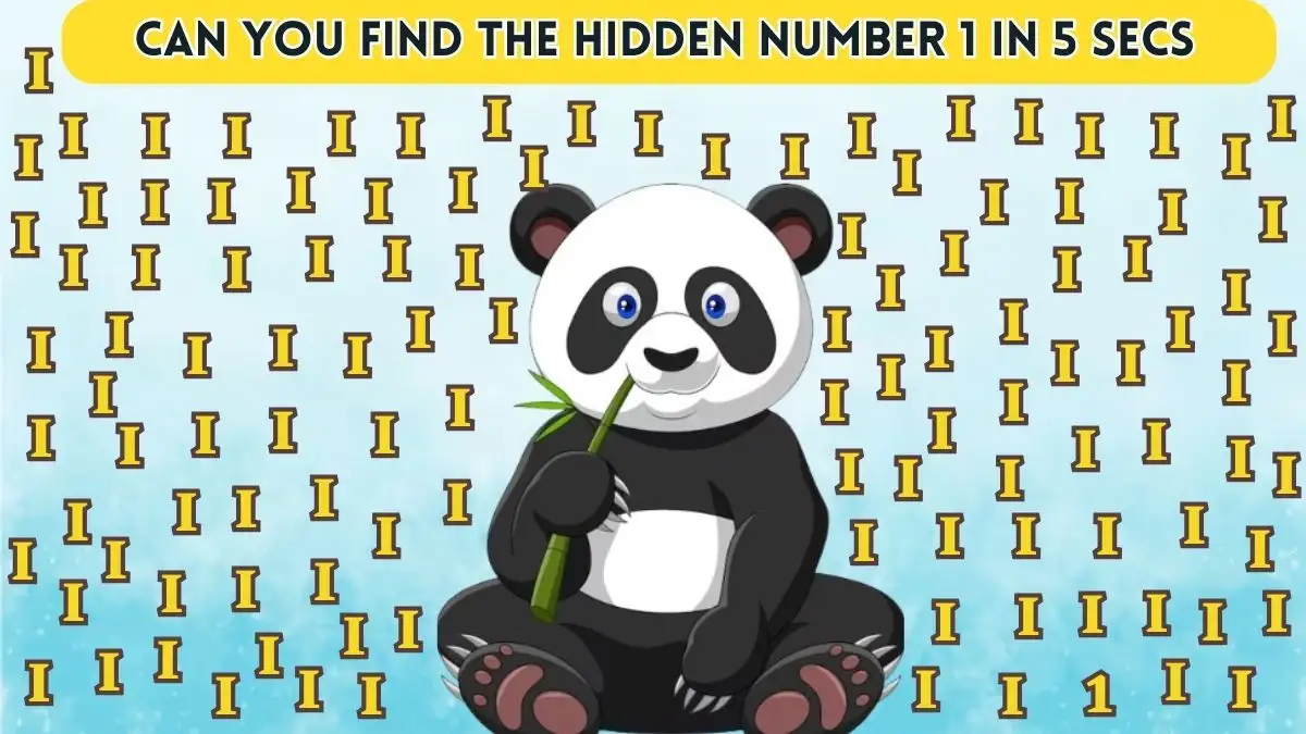 Observation Brain Test: Only 1% Highly Observational People Can Spot The Hidden Number 1 In 5 Seconds!