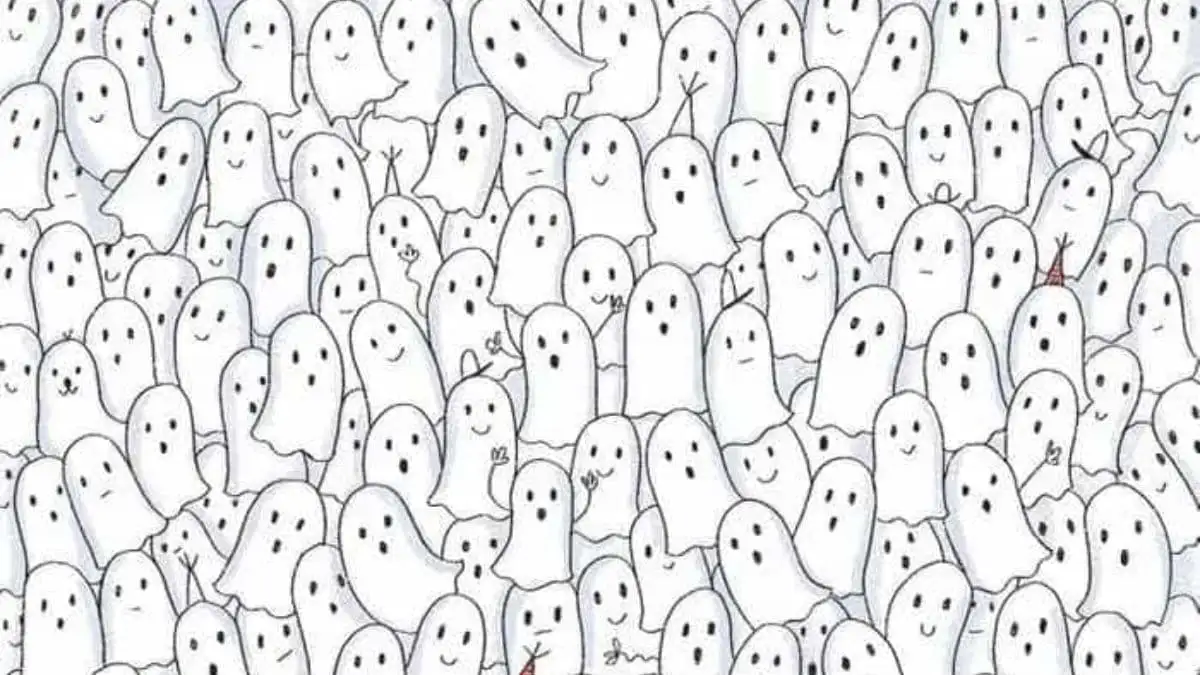 Observation Visual Test: Test your visual skills by spotting the hidden seal among ghosts in 8 seconds!