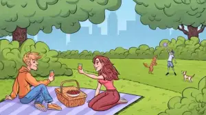 Optical Illusion Vision Test: Only People With Sharp Vision Can Spot Three Hidden Faces In This Picnic Scene in 7 Secs