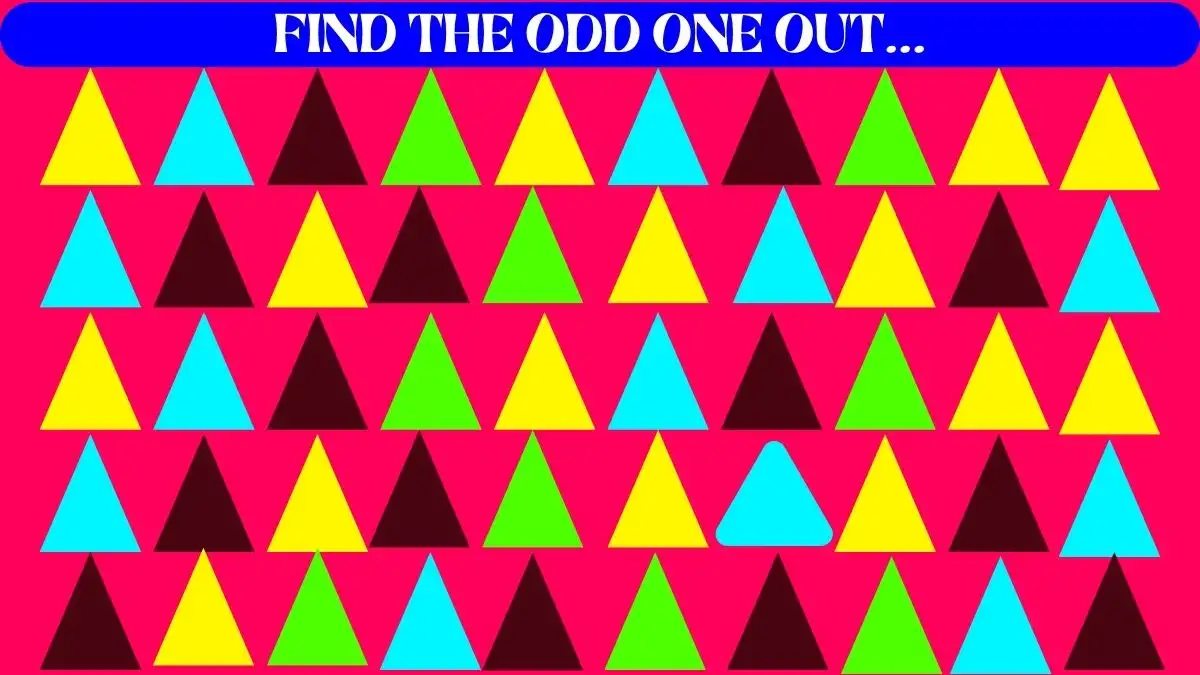 Picture Puzzles IQ Test: Only the top 2% of attentive people can spot the Odd Triangle in 6 Secs