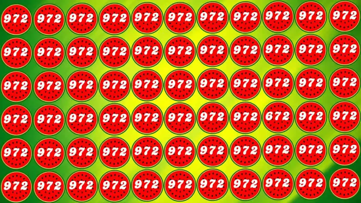 Seek and Find Puzzle: Only the smartest can spot the Number 672 among 972 in 9 Secs