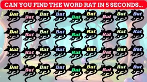 Test Visual Acuity: Only Powerful Vision Can Spot the Word rat among Bat in 5 Secs