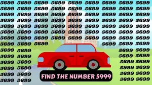 Test Your Vision: Everyone can spot 5999 but sharp eye people only find 5699 within 8 secs