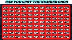 Brain Teaser For Geniuses: Only the sharpest Eyes can spot the Hidden Number 9999 among 9969 in 9 Secs