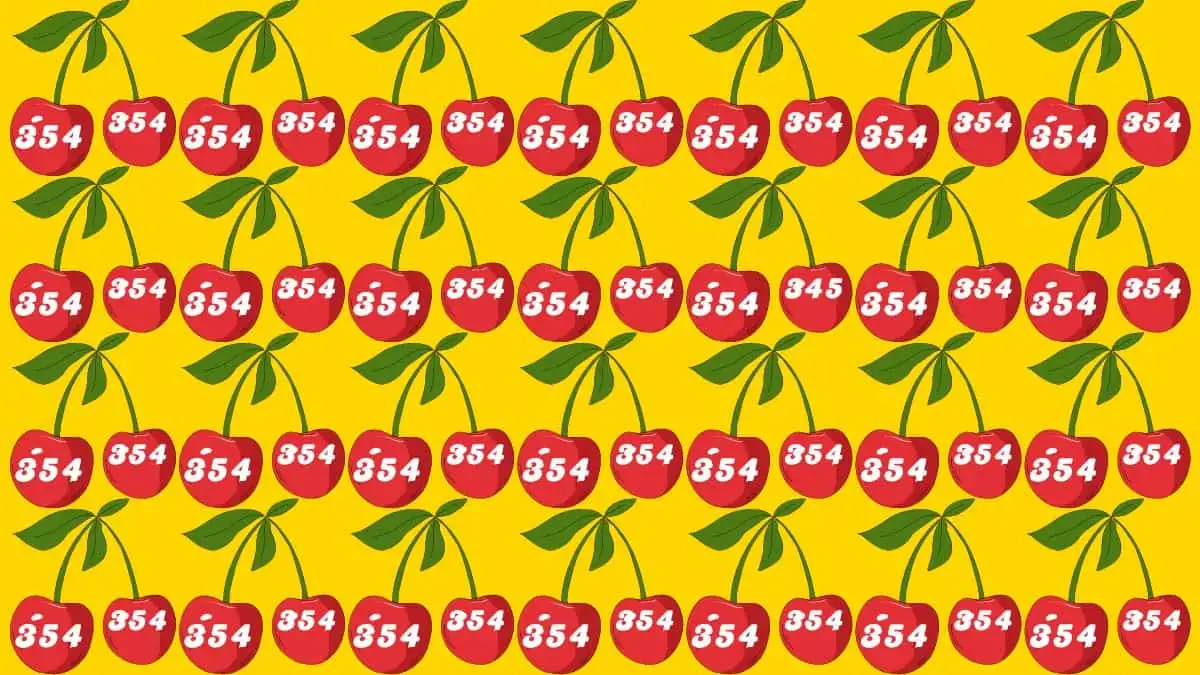 Brain Teaser For Geniuses: Only top-notch observation skills Can Spot The Number 345 among 354