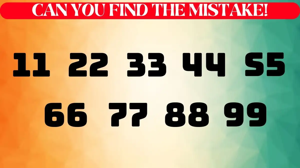 Brain Teaser IQ Test: Only Genius Can Spot the Mistake in this Image in 7 Secs