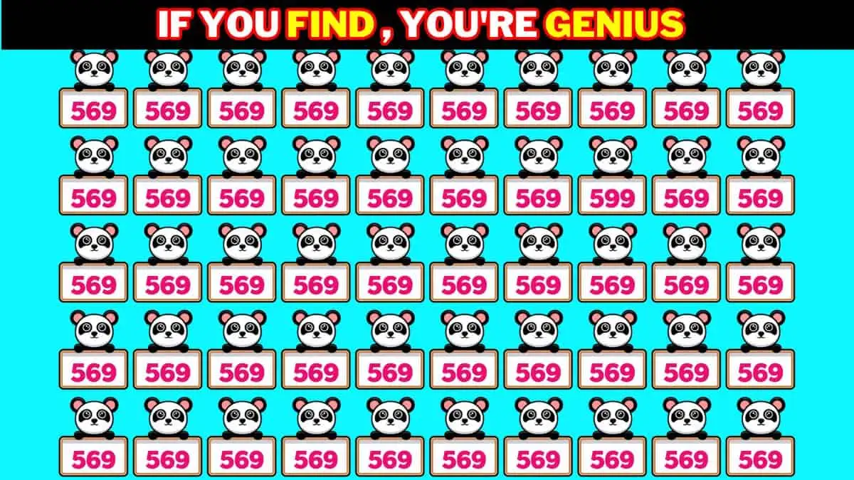 Brain Teaser IQ Test: Only high IQ individuals can find the Number 599 among 569 in 8 Secs