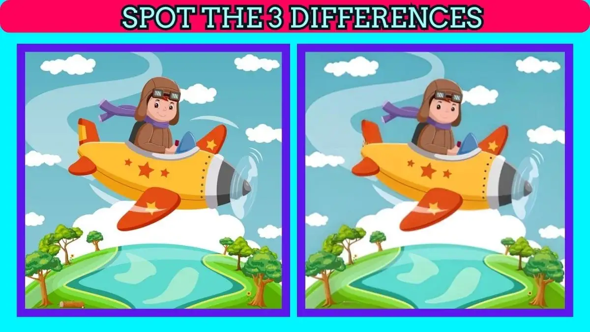 Brain Teaser Spot the Difference Game: Only the most attentive pair of eyes Can Find the 3 Differences in this Image in 10 Secs