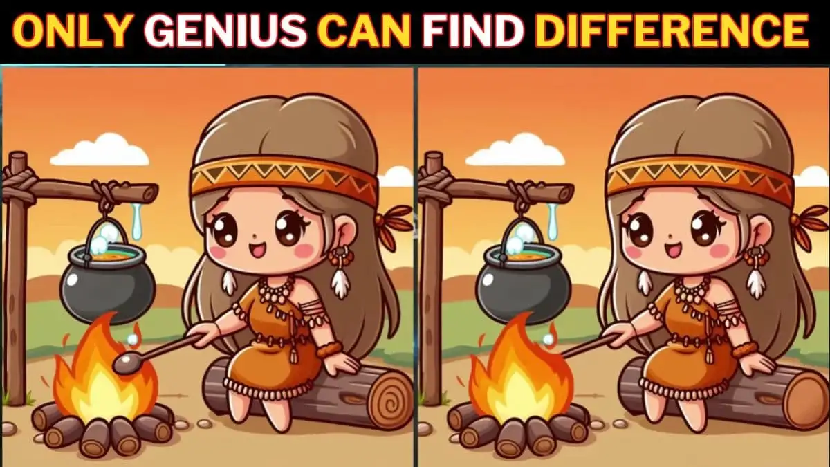 Brain Teaser Spot the Difference Picture Puzzle: Only geniuses can spot 3 differences In this Image within 10 seconds