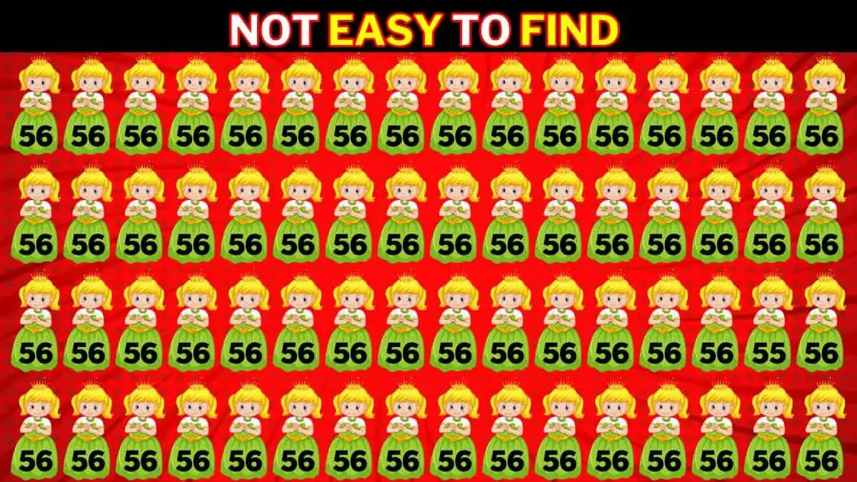 Brain Teaser to Test Your IQ: Only people with super vision can spot the Number 55 among 56 in 9 Secs