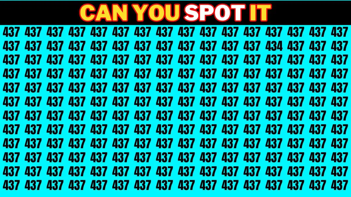 Brain Test: Only Exceptional Visual Power Can Spot the Number 434 among 437 in 7 Secs