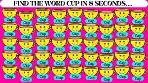 Genius IQ Test: People with extraordinary abilities can spot the Word Cup among Cap in 8 Secs