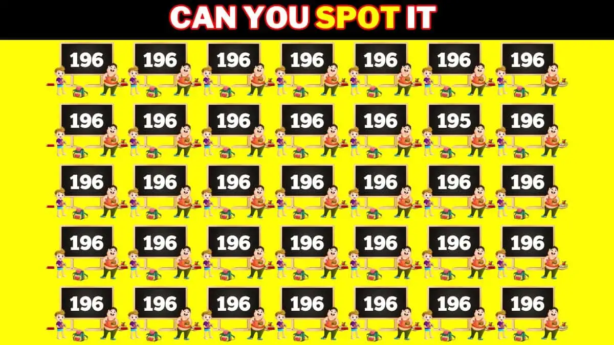 Number Illusion Test: Only those with a high Visual Power Can Spot the Number 195 among 196 in 9 Secs