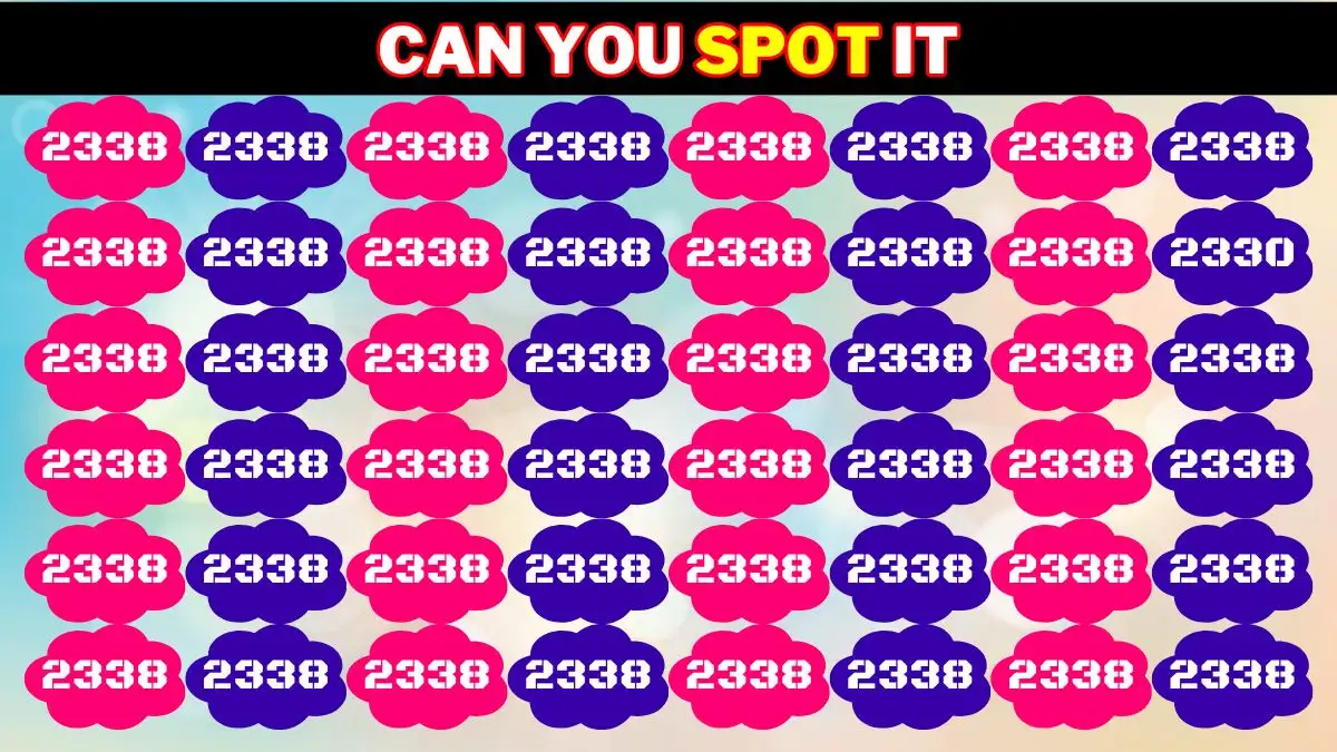 Observation Brain Test: Only the sharpest eyes can spot the Number 2330 among 2338 in 8 Secs