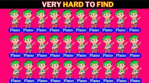 Observation Visual Test: Put Your Skills to the Test and Spot the Word Piano in 7 Secs