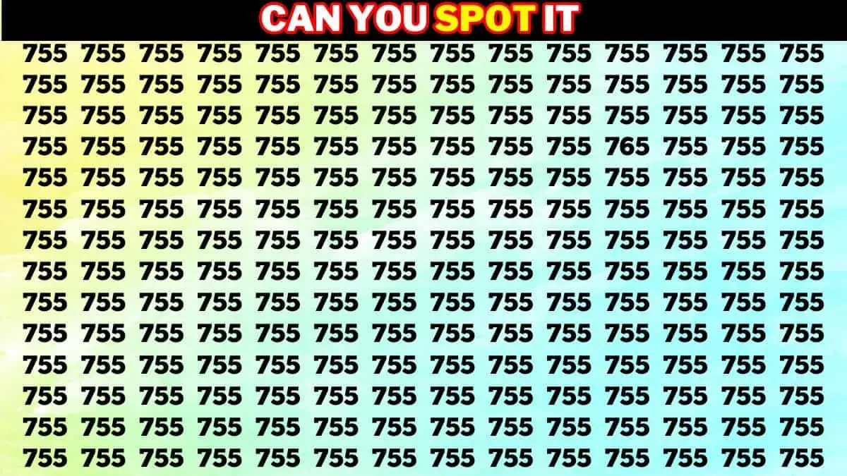 Optical Illusion Brain Challenge: Only the sharpest eyes can spot the Number 765 among 755 in 5 seconds!