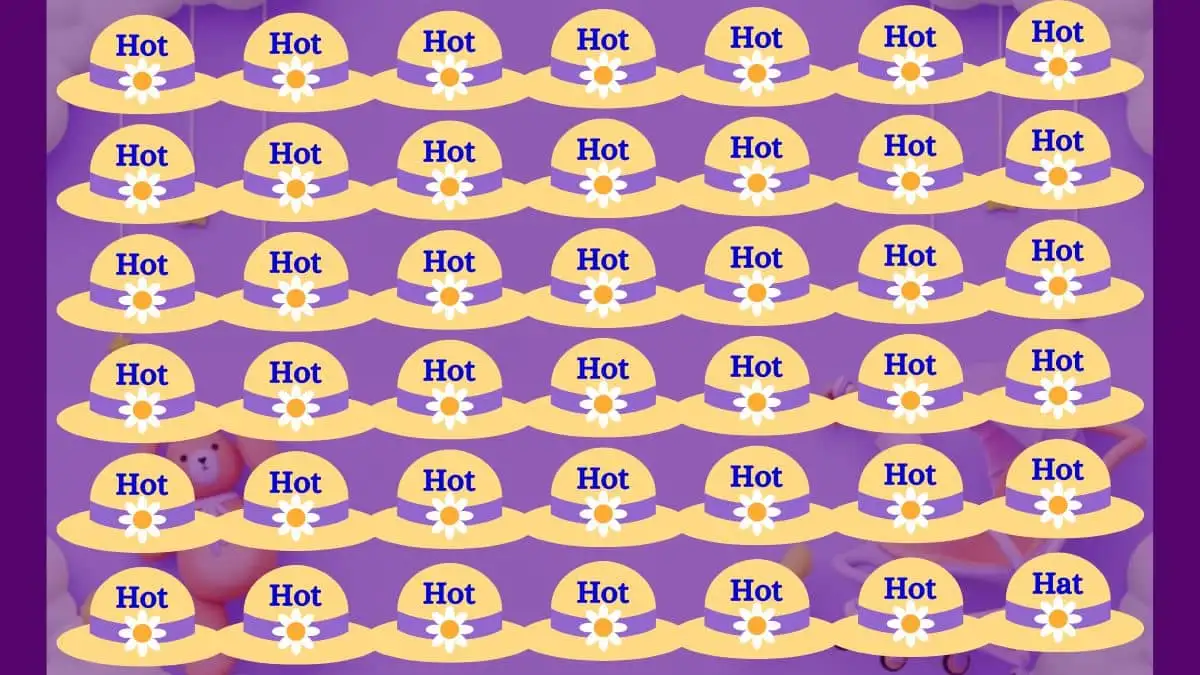 Optical Illusion Brain Challenge: Use Your Sharp Observation Skills To Spot the Word Hat among Hot in 5 Secs