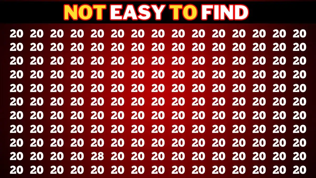 Optical Illusion IQ Test: Can you Spot the Number 28 among 20 in 8 Sec