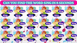 Optical Illusion IQ Test: Only 2% With Eagle Eyes Can Spot The Word Sing among Ring in 8 Secs