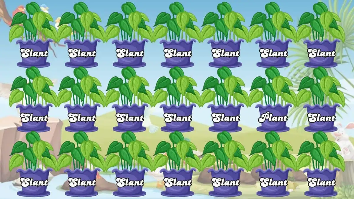 Optical Illusion Puzzle Challenge: Test your eyes and spot the Word Plant in 10 Secs