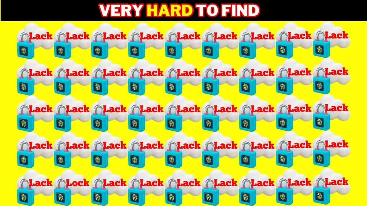 Optical Illusion To Test Your IQ: Only 1% Highly Observant Can Spot the Word Lock among Lack in 9 Secs