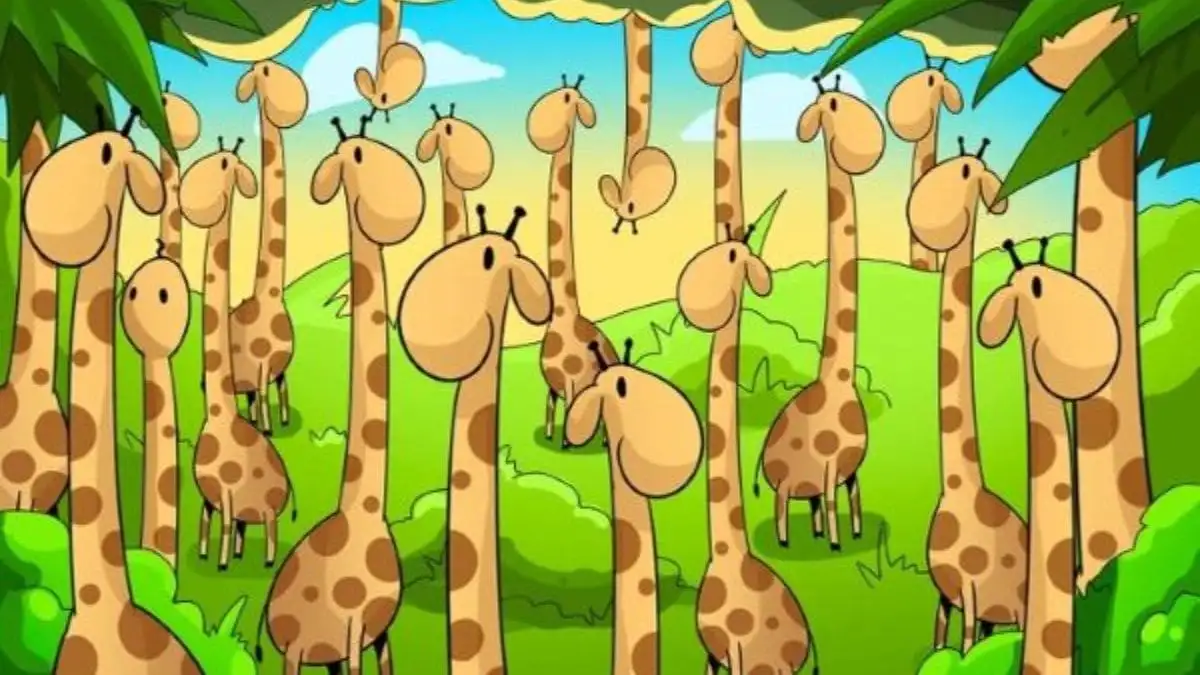 Optical Illusion to Test Your Vision: How Fast You Can Find the Hidden Snake Among the Giraffes Within 10 Seconds