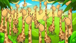 Optical Illusion to Test Your Vision: How Fast You Can Find the Hidden Snake Among the Giraffes Within 10 Seconds