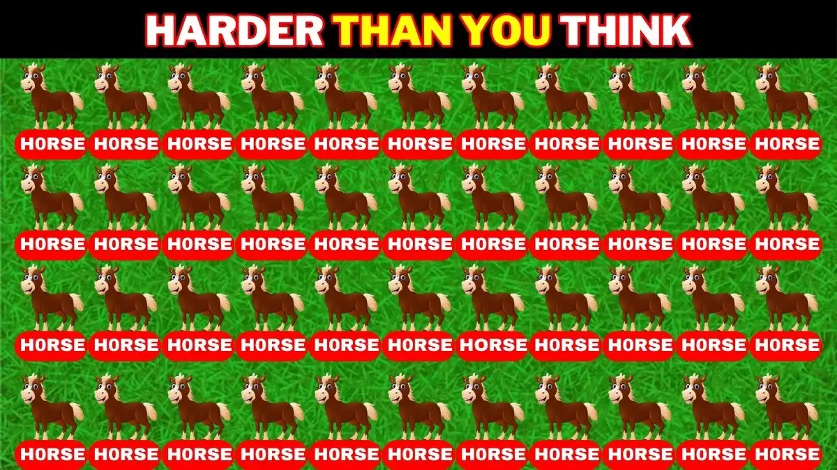 Optical Illusion to Test Your Vision: ​Only keen eyes can spot the word Horse in 7 Secs