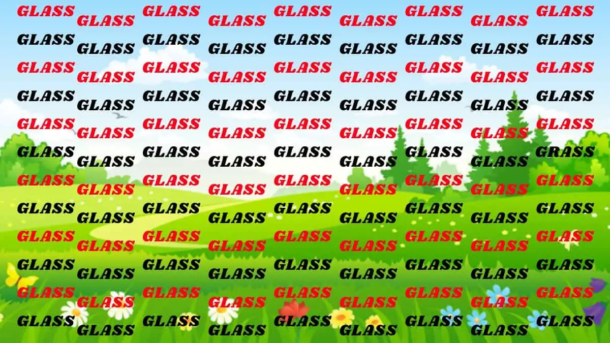 Optical Illusion to Test Your Vision: Only the most attentive eyes can spot the word Class among Glass in 8 Secs