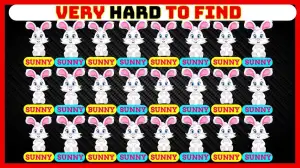 Optical Illusion Visual Challenge: Use Your Extraordinary Observational Skills to Spot the Word Bunny among Sunny in 8 Secs