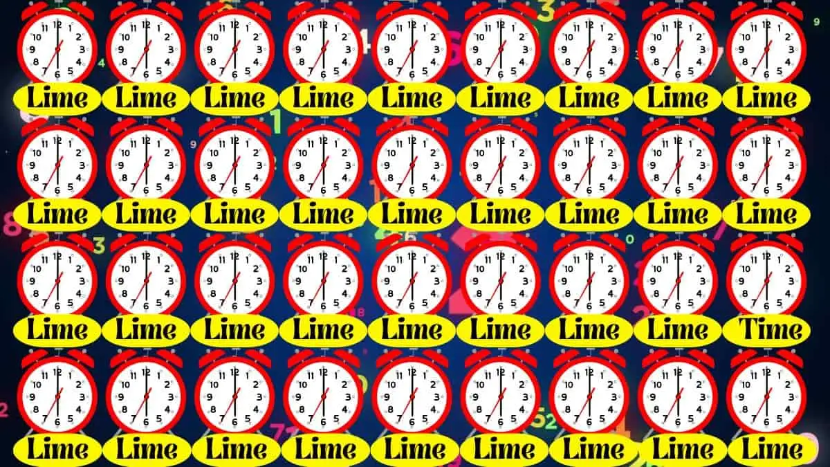 Optical Illusion Visual Test: Only Hawk Eyes Can Spot the Word Time among Lime in 7 Secs