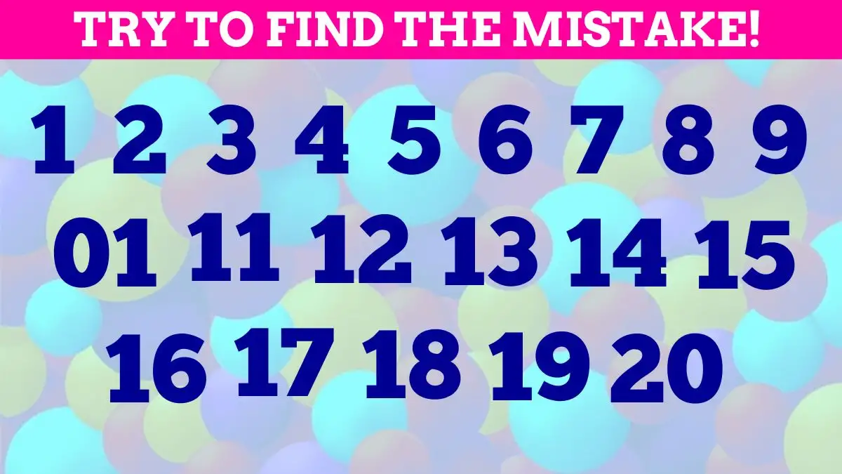 Picture Puzzle IQ Test: Only A Real Puzzle Champ Can Find the Mistake in 7 Secs