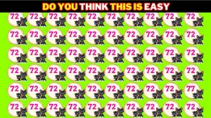 Picture Puzzle IQ Test: Only the most attentive can Spot the Number 77 among 72 in 7 Secs